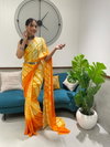 DAC Prisma Chinon Silk Printed Designer 1 Minute Readymade Sarees Wholesale Shop In Surat